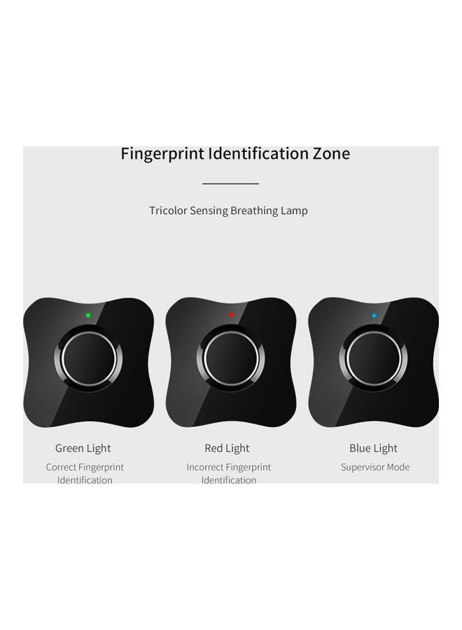 Automatic Security Fingerprint Lock Black  - Image 1