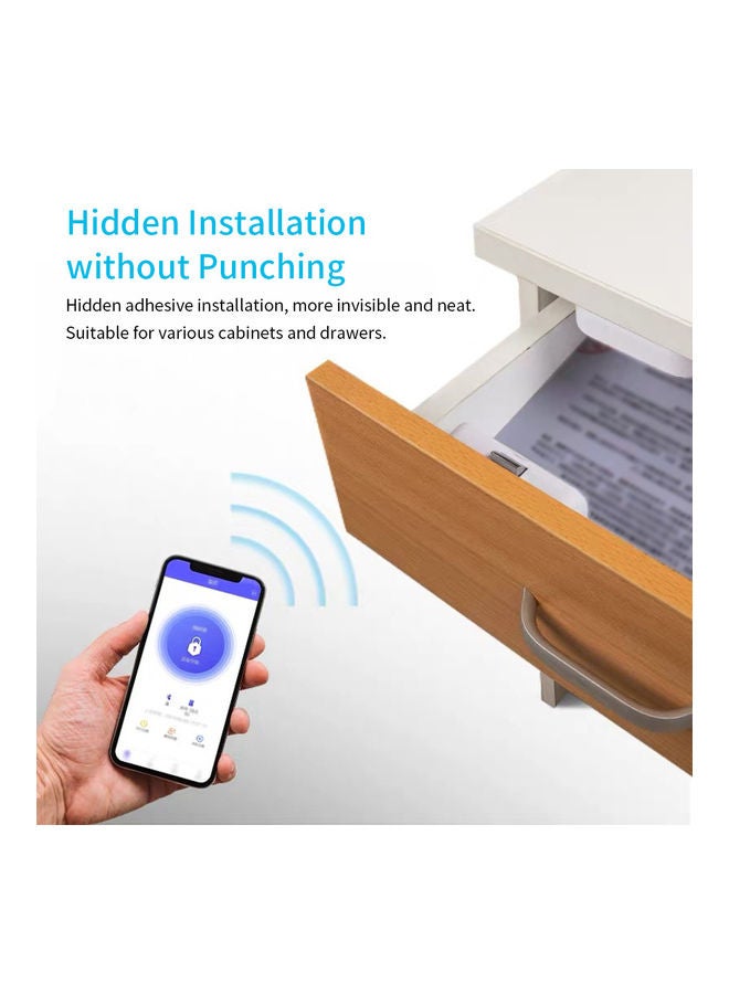 Intelligent BT App Drawer Lock White  - Image 3