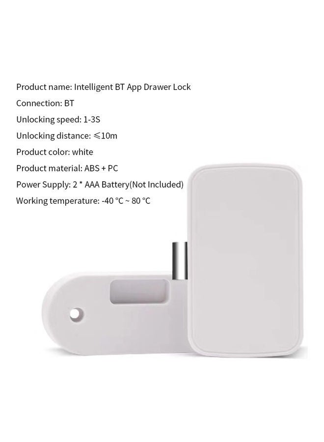 Intelligent BT App Drawer Lock White  - Image 4