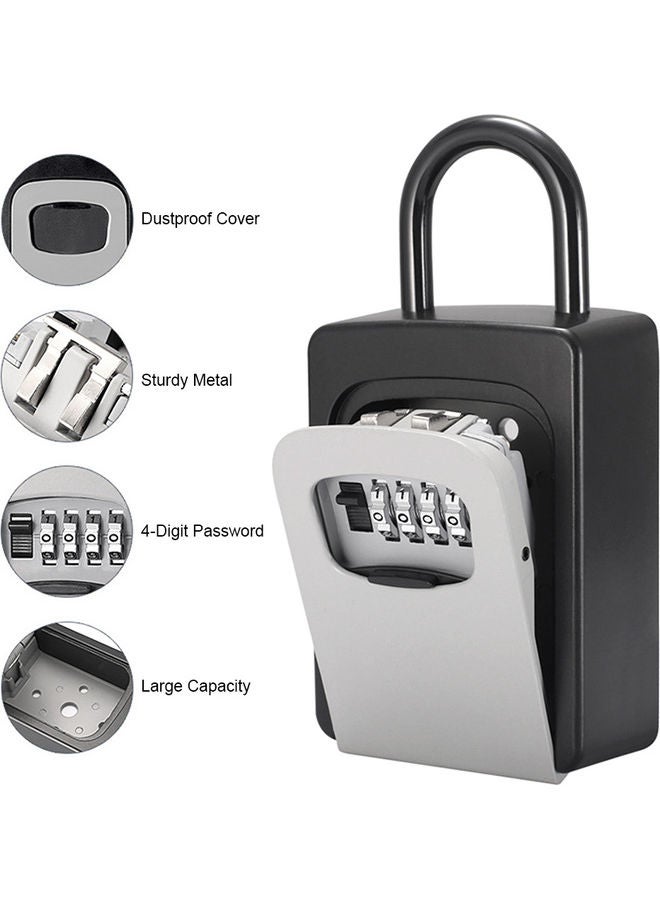 4-Digit Combination Password Key Storage Lock Box Grey  - Image 4