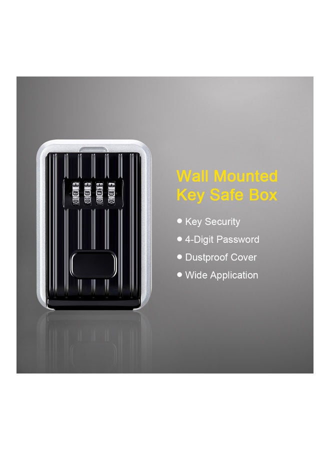 4-Digit Combination Password Key Storage Lock Box Black  - Image 2