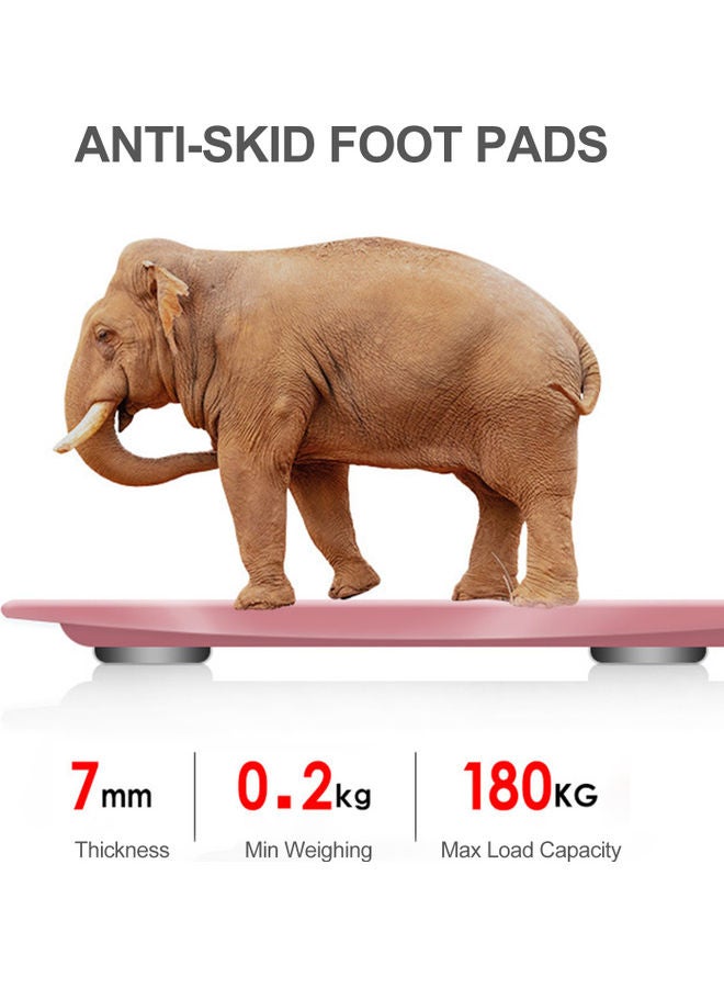Generic - Digital Scale Body Weight With Round Corner Pink - Image 1