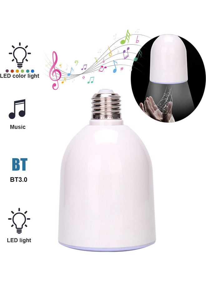 E27 Speaker LEDs Light Bulb BT Loudspeaker Remote Control Music Lamp Bulb White - Image 1