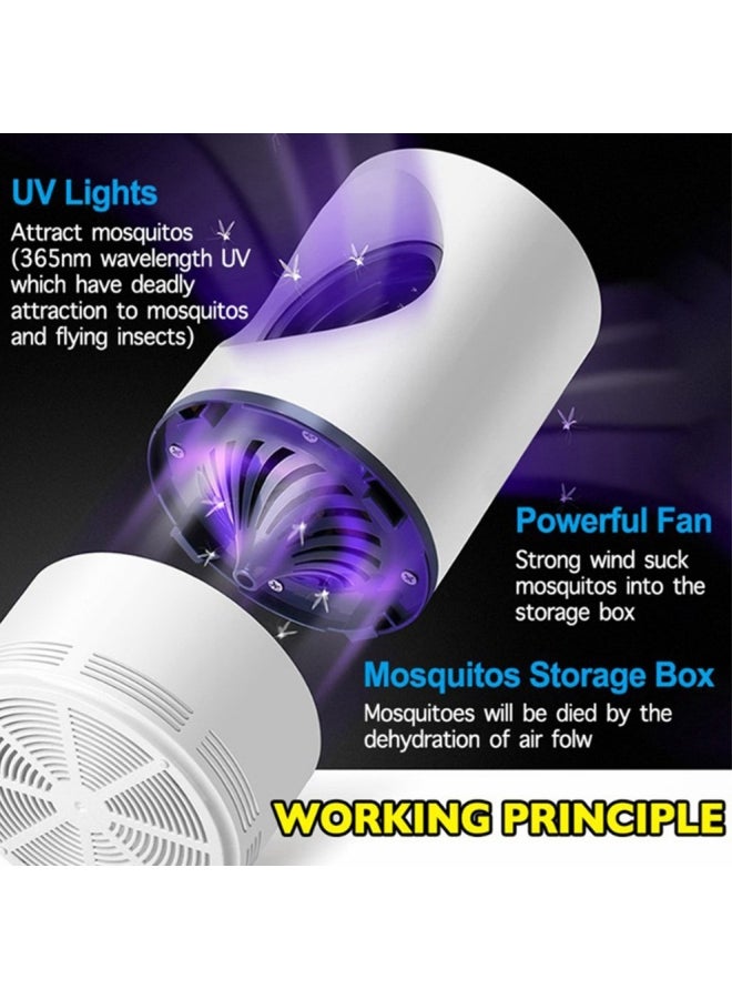 ماركة غير محددة مصباح من نوع LED منزلي لقتل البعوض ويعمل بمنفذ USB أبيض  - Image 3