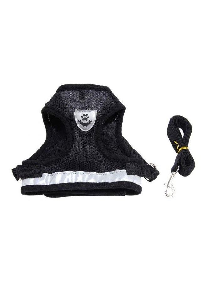 Generic Dog Leash Vest Pet Chest Straps Reflective Safety Dog Rope Pet Supplies  Harness And Leash Set  For Small Medium Dogs Cat Black L Black 