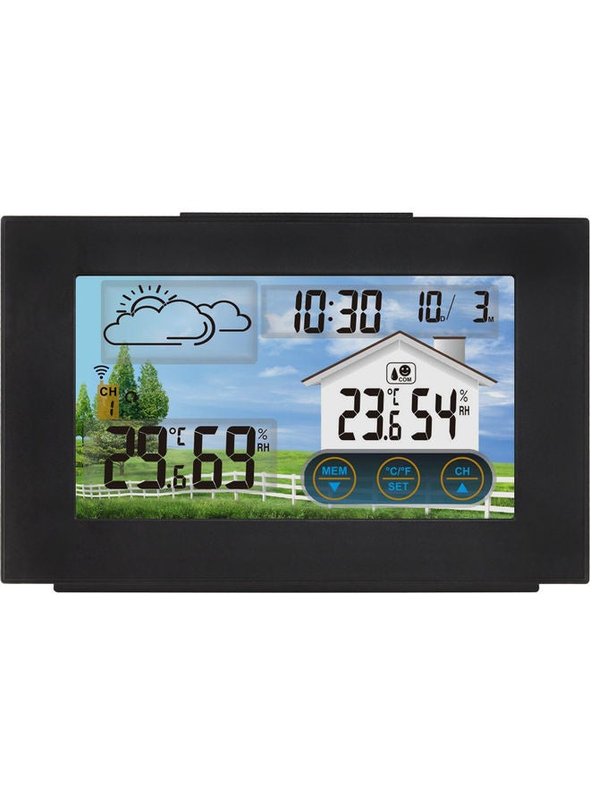 Generic - Multifunctional Alarm Clock with Wireless Sensor Black 16.00 X 6.00 X 10.80cm - Image 1