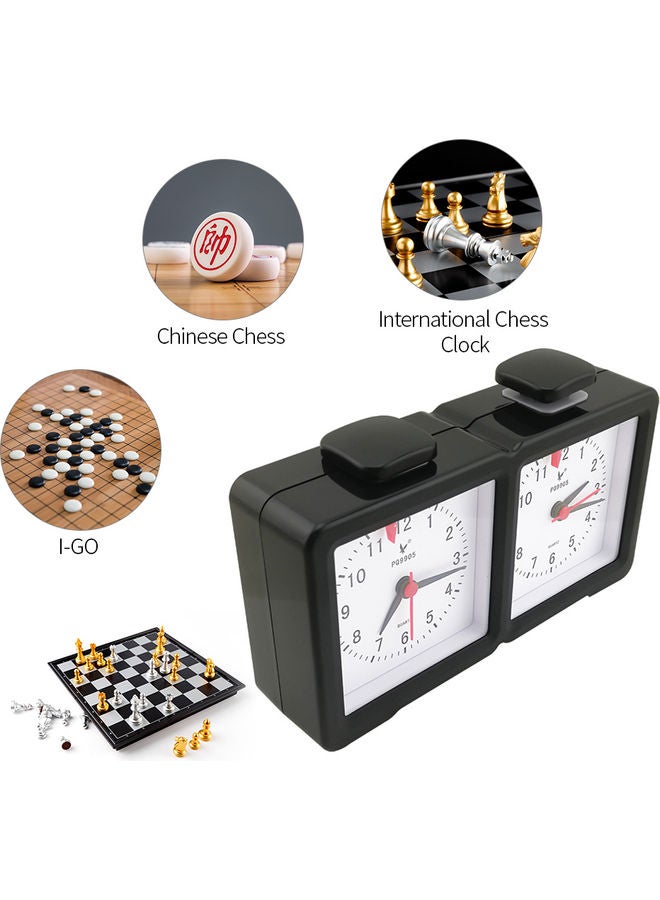 Analog Chess Clock Timer Black 21.80 X 5.40 X 12.60cm