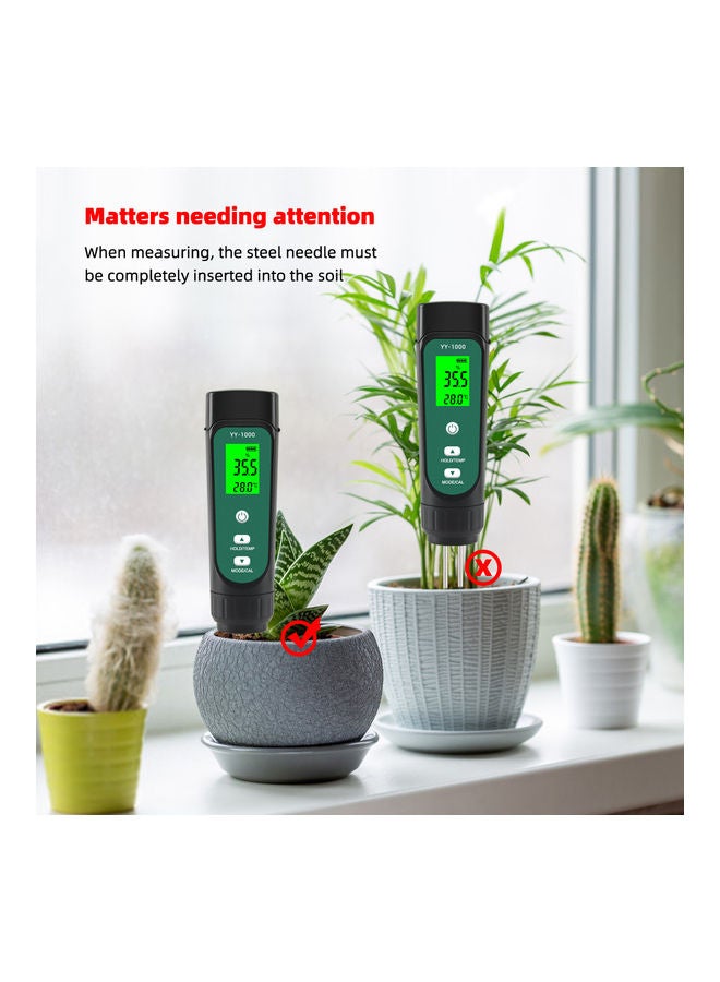 Generic - Digital Soil Tester with Backlight Black/Green - Image 1