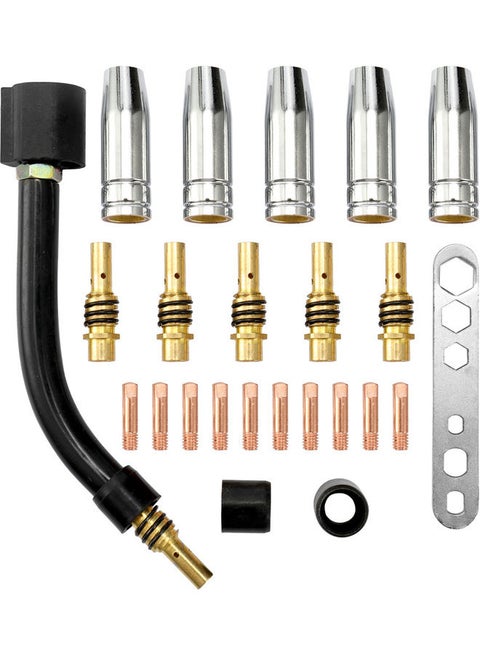 24-Piece 1.2mm Welding Torch Fitting Set Multicolour