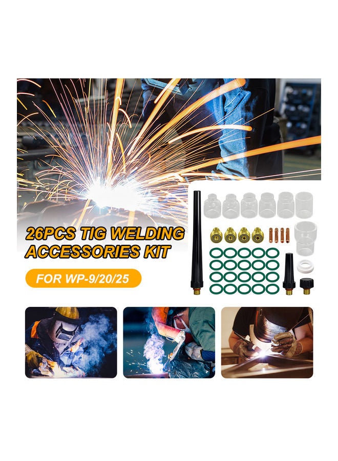 طقم إكسسوارات لحام بتصميم نمر مكون من 26 قطعة متعدد الألوان - Image 4