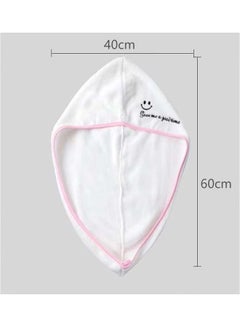 Generic Codall Microfiber Hair Towel Wrap Pink/White 2.7x2.83cm  - Image 1