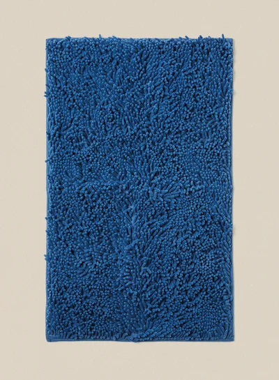 Noon East Bath Mat - 60X100 Cm - Shaggy - Darkblue Color - Bathroom Mat Anti-Slip 61 x 99 cm Dark Blue