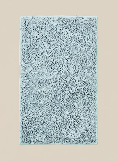 Noon East Bath Mat - 50X80 Cm - Shaggy - Spablue Color - Bathroom Mat Anti-Slip 51 x 81 cm Spa Blue