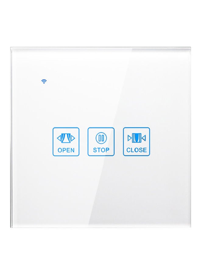 مفتاح ستائر واي فاي يعمل باللمس مع براغي أبيض - Image 1