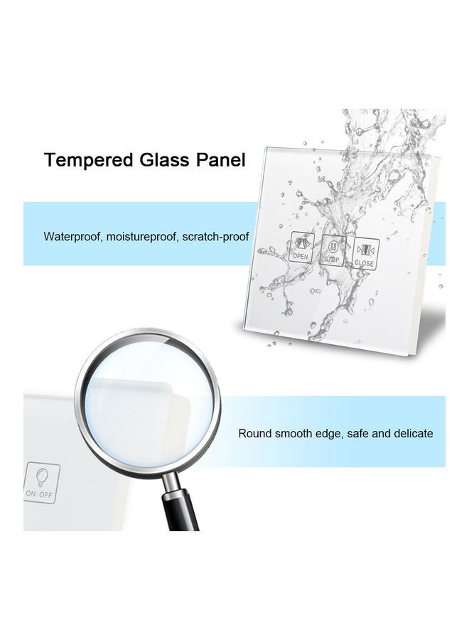 مفتاح ستائر واي فاي يعمل باللمس مع براغي أبيض - Image 3