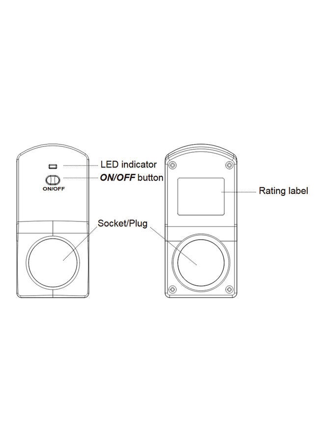 Plug-In Socket with LED Indicator White - Image 3