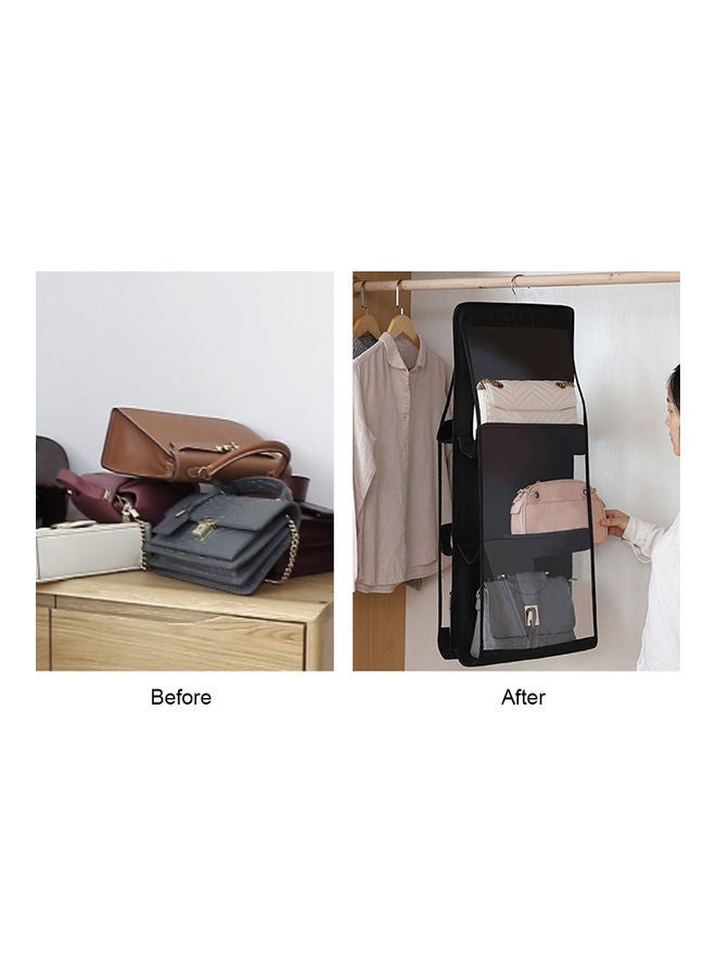 Hanging Purse Handbag Organizer Black  - Image 3
