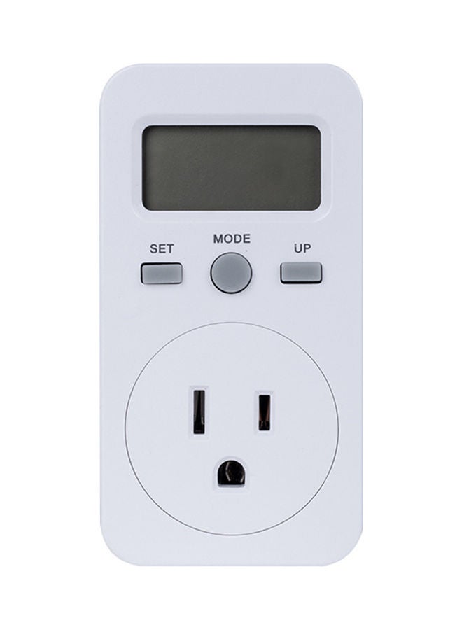 مقياس طاقة رقمي بشاشة LCD أبيض - Image 1