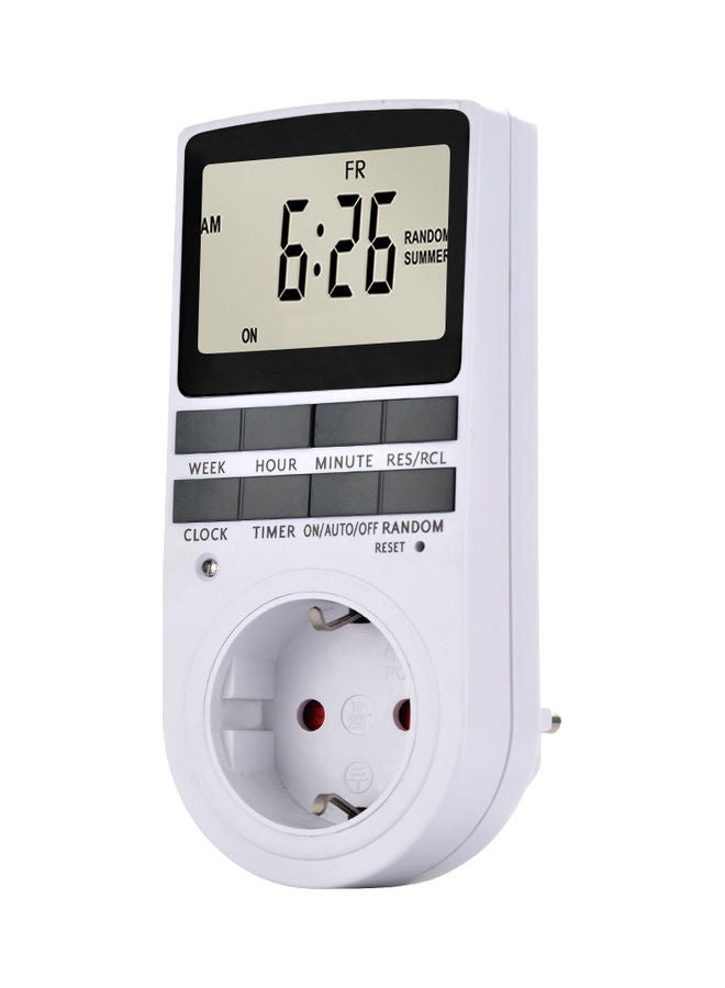 Digital Plug-in Timer Socket White - Image 1