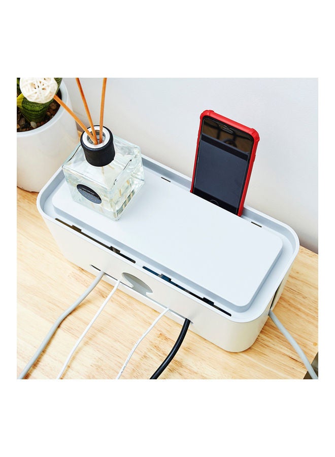 Generic - Cable Management Box with Phone Stand White - Image 1