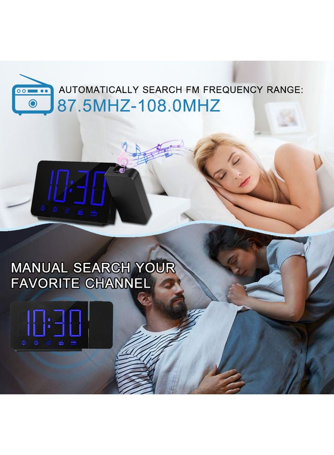 Projection Alarm Clock Black 18.00X5.00X9.60cm - Image 1
