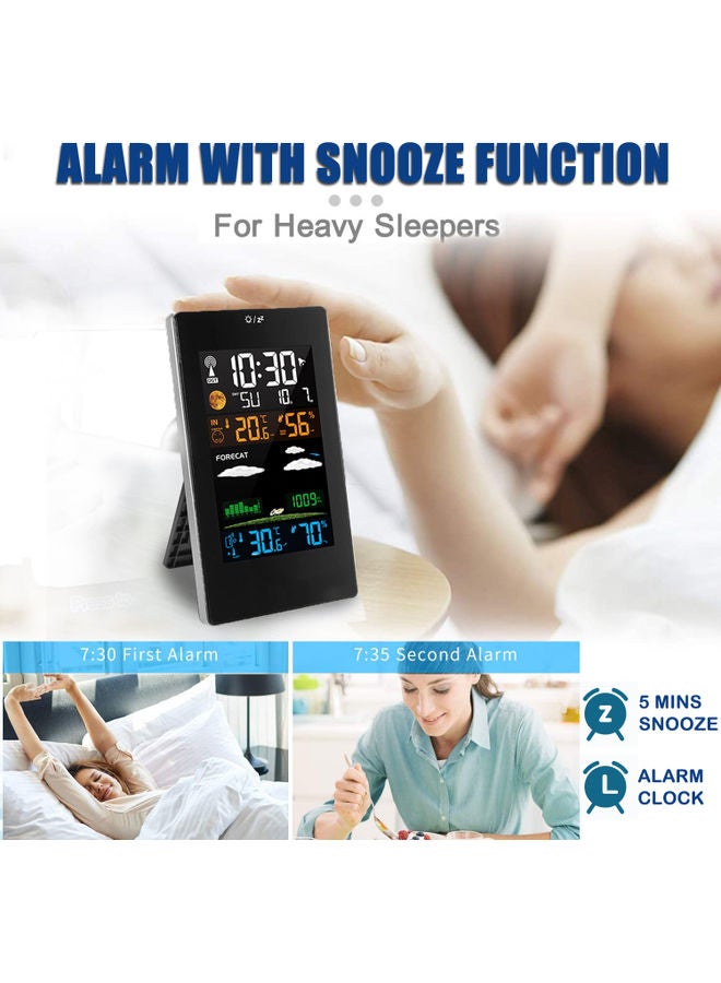 Multifunctional Electronic Alarm Clock Black 9.00X8.00X8.00cm - Image 4