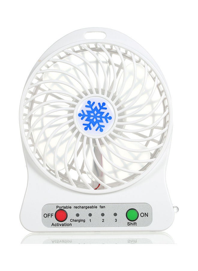 مروحة محمولة قابلة للشحن ومزودة بمصباح LED S0-1050 أبيض - Image 1