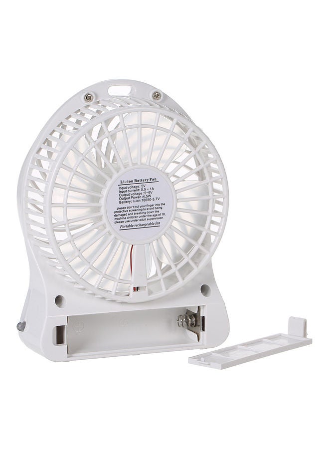 مروحة محمولة قابلة للشحن ومزودة بمصباح LED S0-1050 أبيض - Image 5