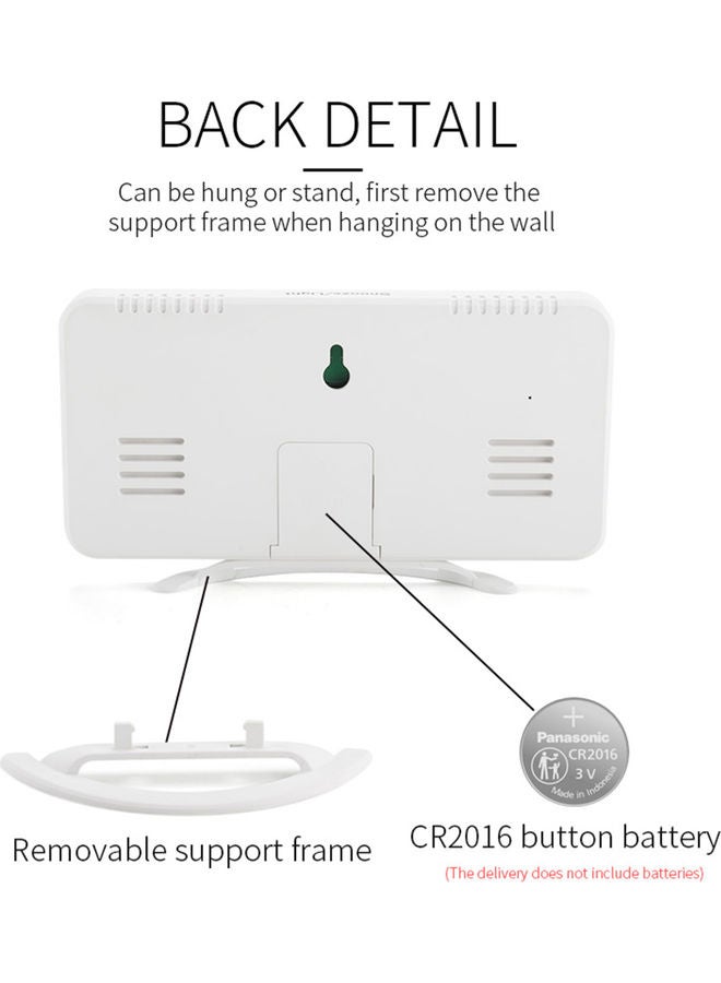 LED Mirror Clock White - Image 4