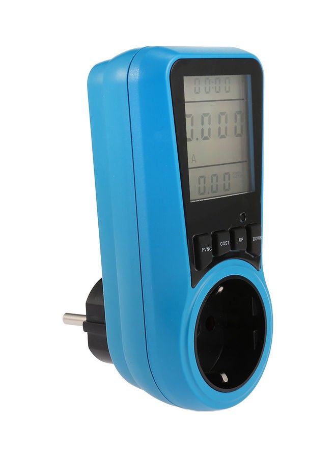 مقبس لقياس الطاقة الكهربائية مزود بشاشة LCD أزرق/أسود - Image 3