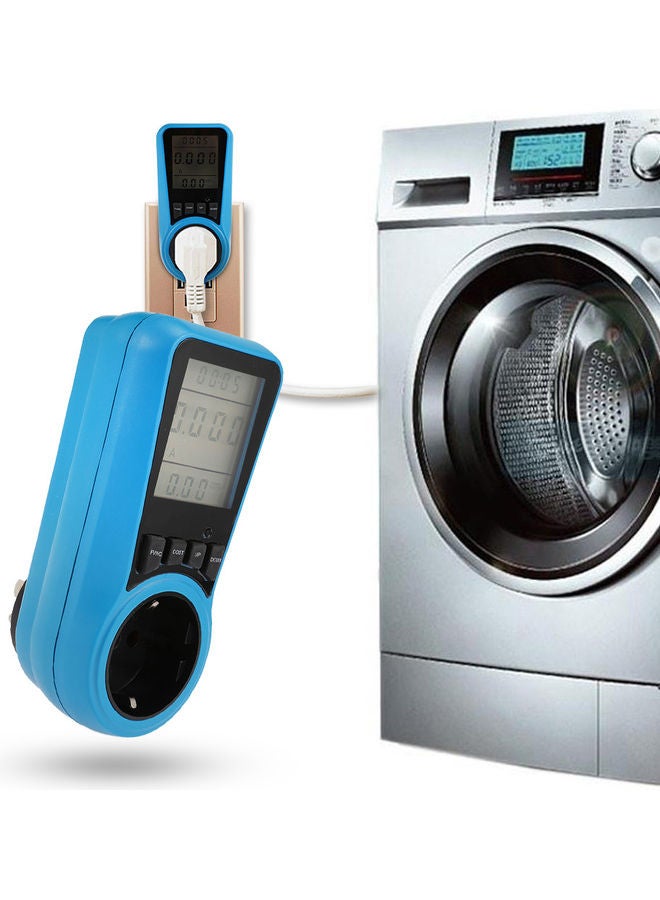 مقبس لقياس الطاقة الكهربائية مزود بشاشة LCD أزرق/أسود - Image 5