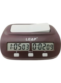 LEAP Digital Chess Timer With Delay And Bouns Brown 17.20x5.90x10.30cm  - Image 1