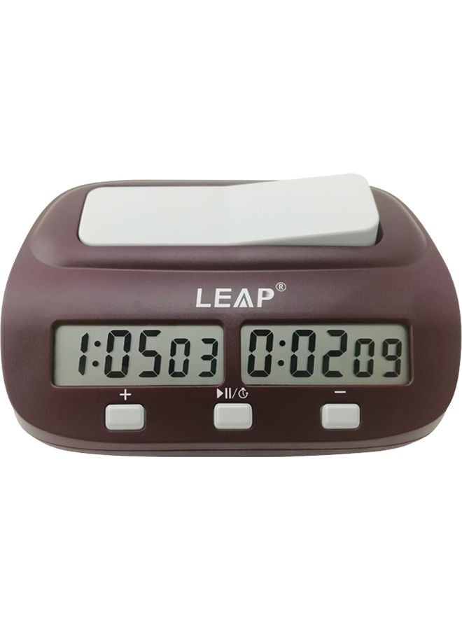 LEAP - Digital Chess Timer With Delay And Bouns Brown 17.20x5.90x10.30cm - Image 1