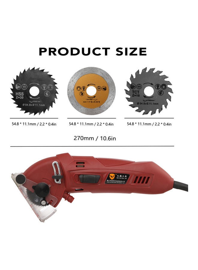 400W Multi-functional Mini Electric Circular Saw Kit Multicolour  - Image 2