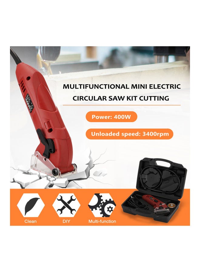 400W Multi-functional Mini Electric Circular Saw Kit Multicolour  - Image 4