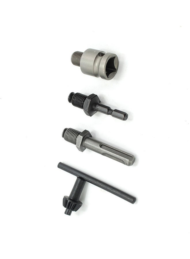 5-Piece Drill Chuck Set Black/Silver 14.50X5.00X11.00cm  - Image 1