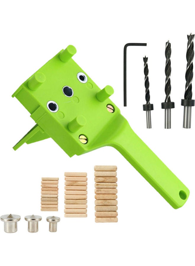 41-Piece Woodworking Drill Guide Kit Green 20.00X5.50X7.50cm  - Image 1