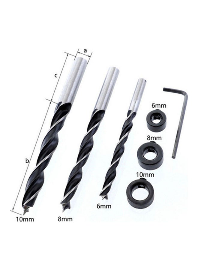 42-Piece Woodworking Drill Guide Kit Black 20.00X5.50X7.50cm  - Image 2