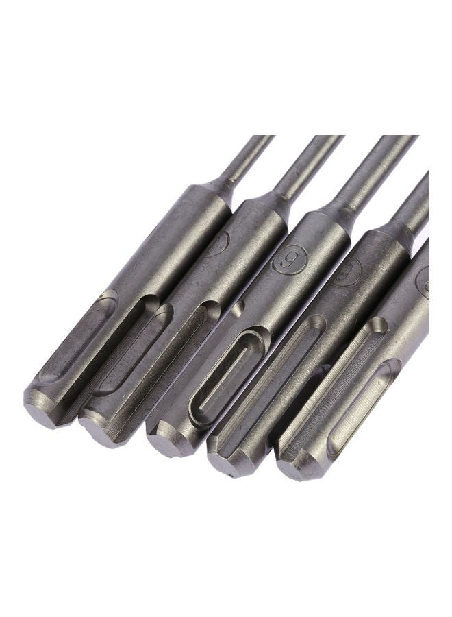 5-Piece SDS Shank Electric Hammer Drill Bit Set Silver 18.50X1.00X8.00cm - Image 3
