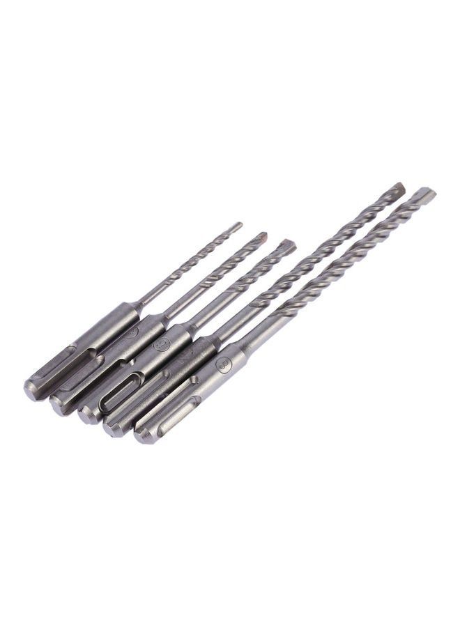 5-Piece SDS Shank Electric Hammer Drill Bit Set Silver 18.50X1.00X8.00cm - Image 4
