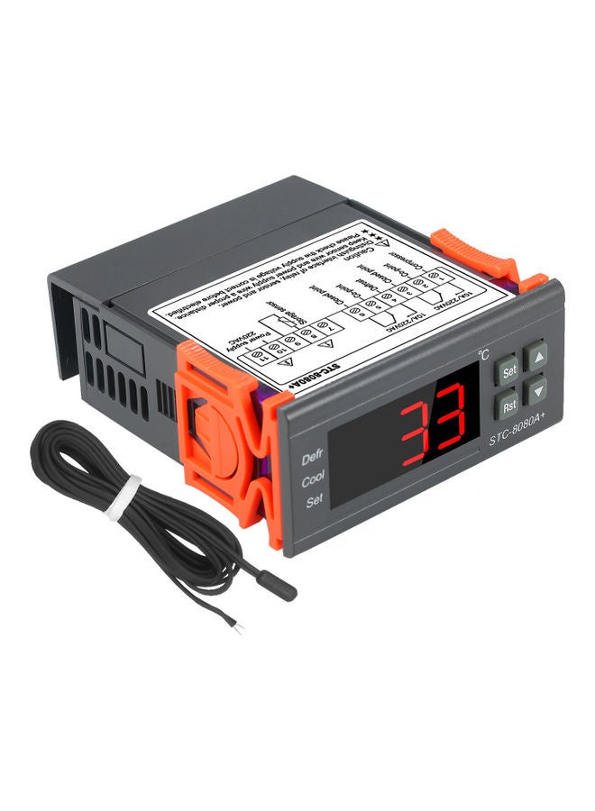 Digital Refrigerator Thermostat with NTC Sensor Grey