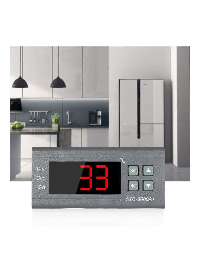 Digital Refrigerator Thermostat with NTC Sensor Grey