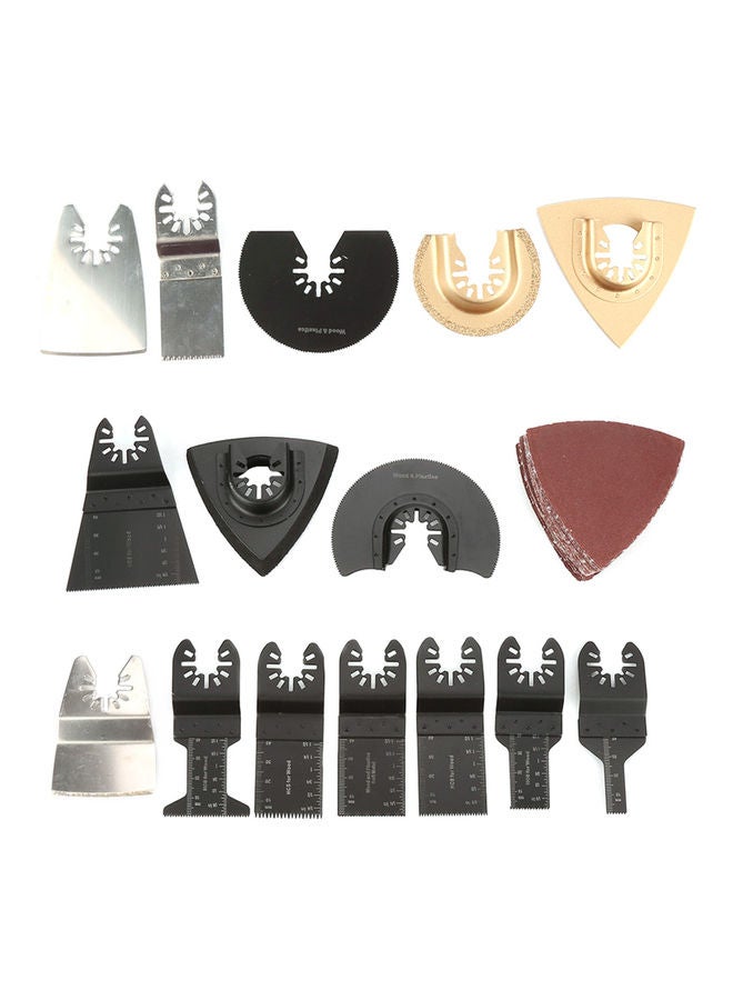 40-Piece Oscillating Saw Blade Set Black/Silver - Image 1