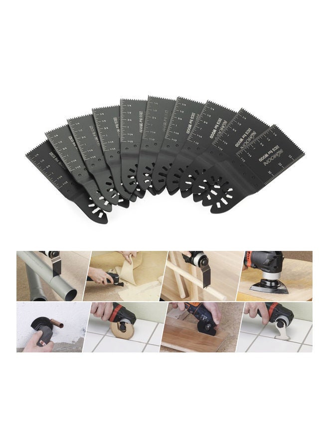 KKmoon 10-Piece HCS Oscillating Saw Blade Set Black  - Image 3