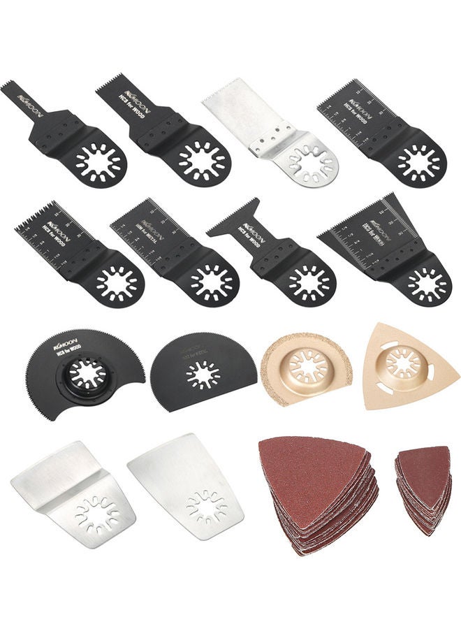 KKmoon 66-Piece Mix Oscillating Blade Set Multicolour - Image 1