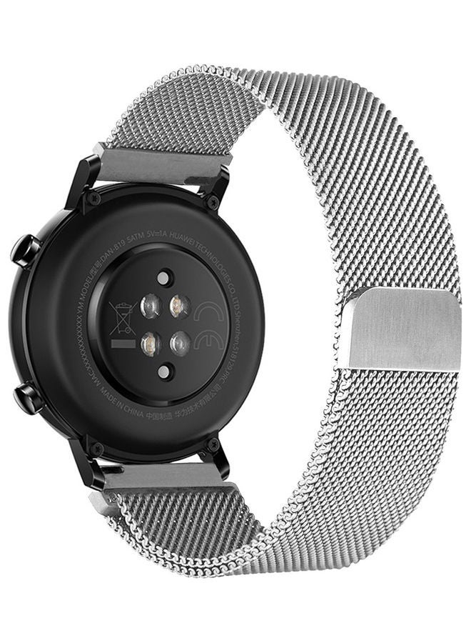 Stainless Steel Mesh Replacement Band For Huawei Watch GT2-22mm Silver - Image 2