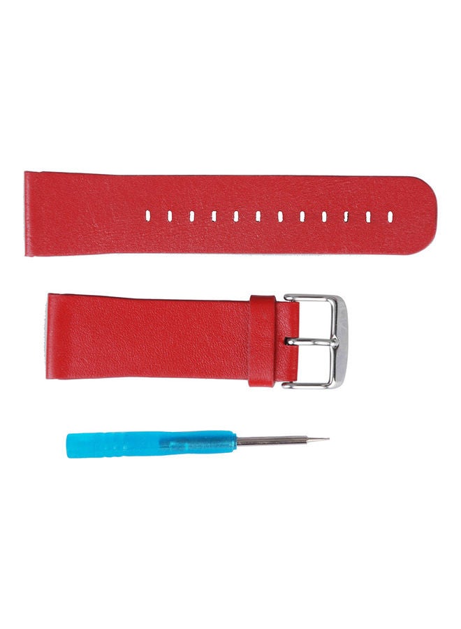 Genuine Leather Replacement Watch Strap with Buckle Apple Watch iWatch 38mm Red - Image 1