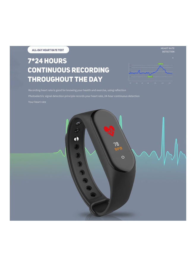 ساعة ذكية متعددة الوظائف ومضادة للماء من طراز M4 لون أسود - Image 3