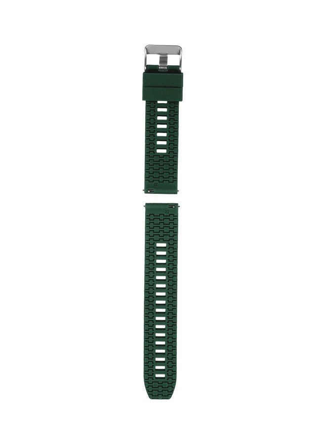 Silicone Replacement Watch Strap For Traditional/Smart Watch 22mm Dark Green