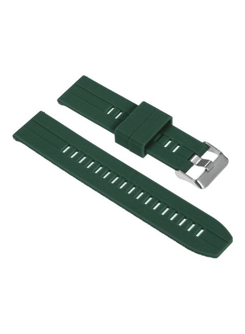 Silicone Replacement Watch Strap For Traditional/Smart Watch 22mm Dark Green